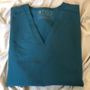 Figs Caribbean blue top scrub. NWOT